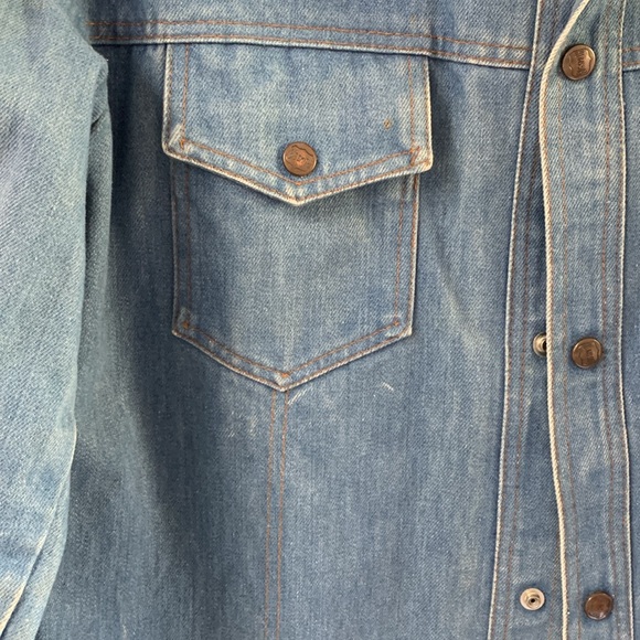 VTG 60’s, 70’s Big Smith Snap Front Denim Work Shirt - Picture 4 of 8